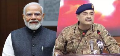 PM Narendra Modi and Pakistani Field Marshal Asim Munir