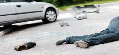 Pedestrian killed in road accident