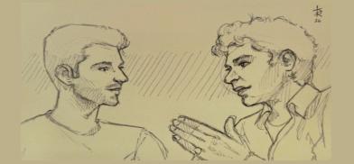 Sarim Kidwai’s sketch of his meeting with filmmaker Sriram Emani