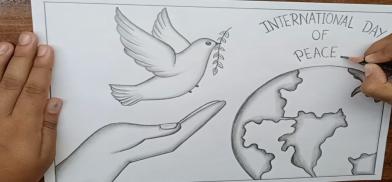 Drawing World Peace Day, 2024. Guddiart.