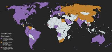 Artemis Accords nations and ILRS nations