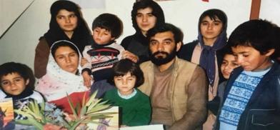 Gholam Muhammad Sabori (seated right), with his spouse (seated left), children, a sister and a niece. The picture was taken (circa 1991) after a RAWA school function in Quetta.