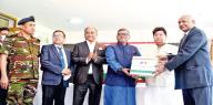 Bangladesh Foreign Minister Dr.A.K.Abdul Momen hands over a consignment of medicines to the Sri Lankan envoy Dr. Sudarshan (Photo: Newsin) Bangladesh Foreign Minister Dr.A.K.Abdul Momen hands over a consignment of medicines to the Sri Lankan envoy Dr. Sudarshan (Photo: Newsin)