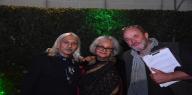JLF 2023 - (L to R) Sanjoy K. Roy, Namita Gokhale, and William Dalrymple at the Curtain Raiser in Delhi