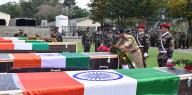 The wreath-laying ceremony for the fallen bravehearts in the Poonch terror attack (Photo: Twitter) The wreath-laying ceremony for the fallen bravehearts in the Poonch terror attack (Photo: Twitter)