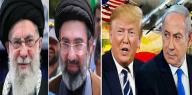 Khamenei and his successor Mojtaba Khamenei, Trump and Netanyahu