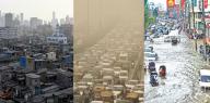 Slums in Mumbai, air pollution in Delhi, floods in Dhaka