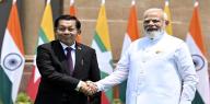PM Modi with Myanmar President