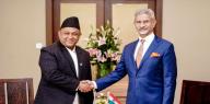 Nepal’s Foreign Minister Shisir Khanal meeting with S Jaishankar