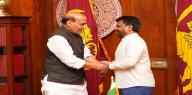 Rajnath Singh meeting Sri Lanka President in Colombo