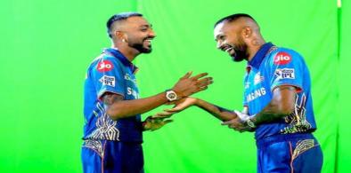 Cricketers Krunal Pandya and Hardik Pandya