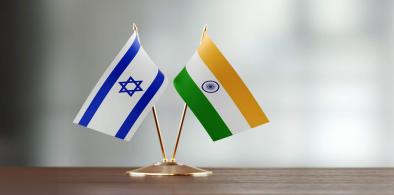 Israel-India flags (File)