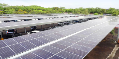 Grid-synchronized solar carport in Pune