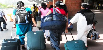 Nepali worker going abroad