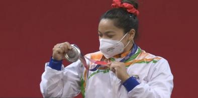 Indian woman weightlifter Mirabai Chanu