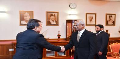 Maldives president trip to Sri Lanka
