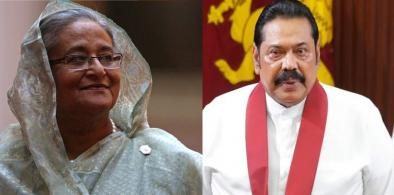 Bangladesh PM Sheikh Hasina and Sri Lankan PM Mahinda Rajapaksa