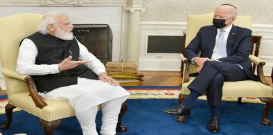 Indian Prime Minister Narendra Modi in a Bilateral Meeting with President of the United States of America Joe Biden