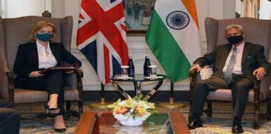 India's External Affairs Minister S. Jaishankar met with Britain's Foreign Secretary Elizabeth Truss on September 20, 2021 in New York. (Photo: MEA)