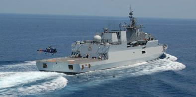 Six Indian Navy training vessels in Colombo