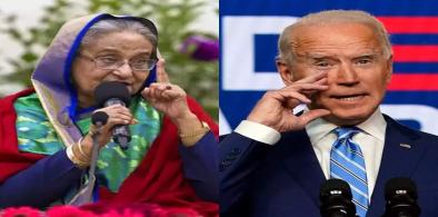 Bangladesh Prime Minister Sheikh Hasina and US President Joe Biden