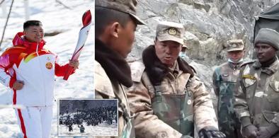 Chinese soldier who fought Indians in Ladakh is honored as torchbearer in Beijing Winter Olympics (Photo: Dailymail)