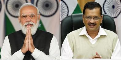 Prime Minister Narendra Modi (left) and Delhi Chief Minister Arvind Kejriwal (right)