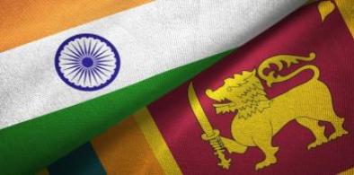 Sri Lanka-India flags (File)