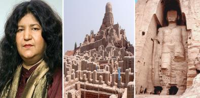 Abida Parveen(L), Indus Valley (C) and Bamian Buddha (R)