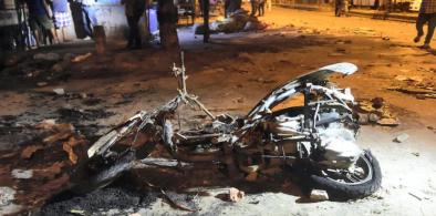 A scooter destroyed in the Jahangirpuri violence (Photo: Youtube)