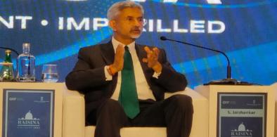 Union minister Dr S Jaishankar speaks to participants during the AMA session at the Raisina Dialogue in New Delhi (Photo: Twitter)