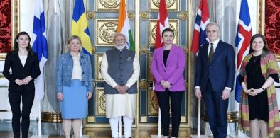 Prime Minister Narendra Modi at the 2nd India-Nordic Summit, in Copenhagen on May 04, 2022. (Photo: PIB)