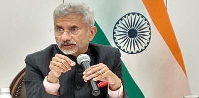 India's External Affairs Minister S. Jaishankar speaks at a news conference in New York on Saturday, September 24, 2022. (Photo: Arul Louis)