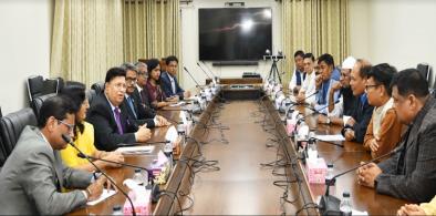 A delegation led by the Speaker of the Assam Legislative Assembly Biswajit Daimary called on the Bangladesh Foreign Minister Dr. A K Abdul Momen in Dhaka (Photo: newsonair.com)
