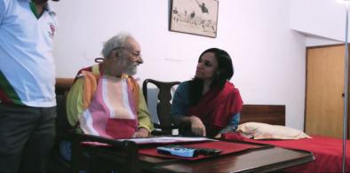 Nandy Singh speaking to his daughter Bani (Photo credit: film still from Taangh)