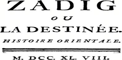 Zadig- The cover of Zadig by Voltaire (Wikipedia)