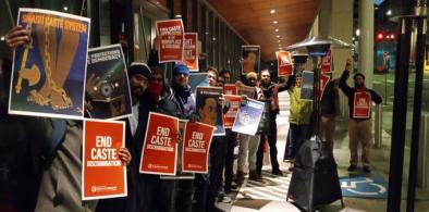 Supporters rally for a legislation passed by Seattle City Council on Tuesday, February 21, 2023, to outlaw caste discrimination. (Photo Source: Sawant’s tweet)