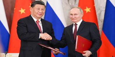 Chinese President Xi Jinping and Russian President Vladimir Putin in Moscow, Russia, March 21, 2023. (Photo: Xinhua)