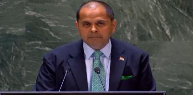 Pratik Mathur, a counsellor at India’s United Nations Mission addresses the General Assembly on Wednesday, April 26, 2023, on the use of veto powers by permanent members of the Security Council. (Photo Source: UN)