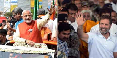 Narendra Modi and Rahul Gandhi election campaigning in Karnataka (Photo: Youtube)