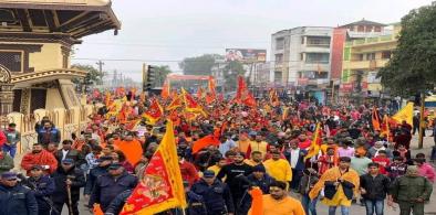 Celebration of Ram Pran Pratisthan at Birgunj bordering India in eastern Nepal. Photo by Radsheshyam Patel