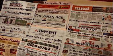 Indian media headline on Galwan clash