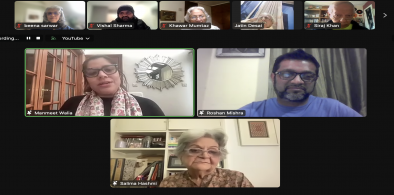 Art and Southasian Voices: Manmeet Walia, Roshan Mishra and Salima Hashmi. Screenshot.