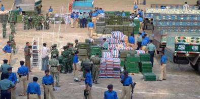10 trucks full of arms were seized in Chittagong in 2004 (Photo: Twitter)