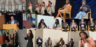 Access, collaboration and insight on display at the 35th Indian American International Chamber of Commerce convention in Washington, D.C. in May. Collage by Regina Johnson