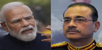 Indian Prime Minister Narendra Modi and Pakistani Army Chief Asim Munir