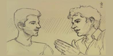Sarim Kidwai’s sketch of his meeting with filmmaker Sriram Emani