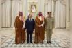 (L-R) Saudi Arabia's Defence Minister Khalid bin Salman, Pakistan's PM Shehbaz Sharif, Saudi Arabia's Crown Prince Mohammed bin Salman and Pakistan's Army Chief Field Marshal Asim Munir, after signing a mutual defense pact
